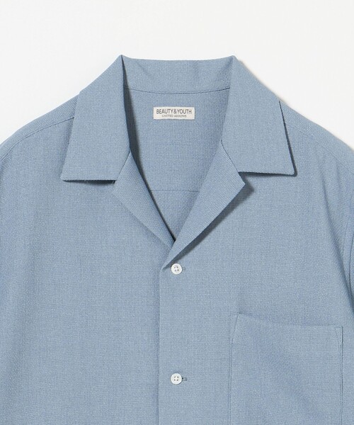 ユナイテッドアローズ グリッティ ポリエステル100% オープンカラーシャツ BEAUTY＆YOUTH UNITED ARROWS シャツ グリッティ オープンカラー