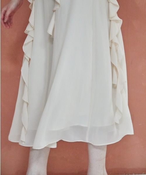 CHICWISH★ラッフルシフォンアシメントリーワンピース☆ Raffle Shifon one-piece ラッフルシフォンワンピース