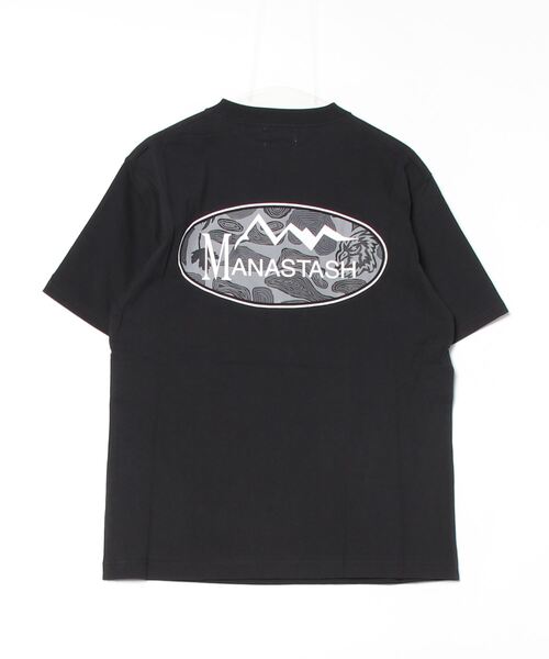 MANASTASH（マナスタッシュ）の「MANASTASH/マナスタッシュ　TOPO CAMO LOGO TEE（Tシャツ/カットソー・メンズ・ブラック/ホワイト・L/M/S/XL）」の2枚目の写真