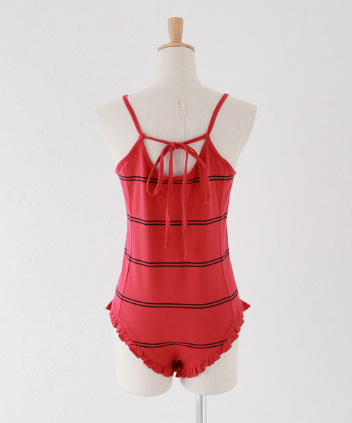 crinkle crinkle crinkle（クリンクルクリンクルクリンクル）の「crinkle crinkle crinkle border frill bodysuit CC-3549（その他トップス・レディース・レッド・FREE）」の3枚目の写真