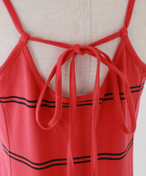 crinkle crinkle crinkle（クリンクルクリンクルクリンクル）の「crinkle crinkle crinkle border frill bodysuit CC-3549（その他トップス・レディース・レッド・FREE）」の6枚目の写真
