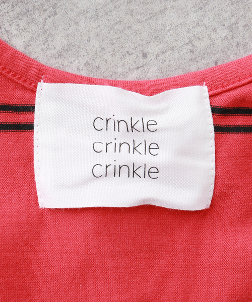 crinkle crinkle crinkle（クリンクルクリンクルクリンクル）の「crinkle crinkle crinkle border frill bodysuit CC-3549（その他トップス・レディース・レッド・FREE）」の9枚目の写真