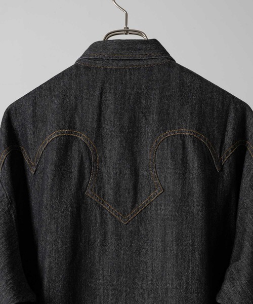 soerte オーバーサイズデニムウエスタンシャツ サイズ3 Oversize denim western shirt / オーバーサイズデニム