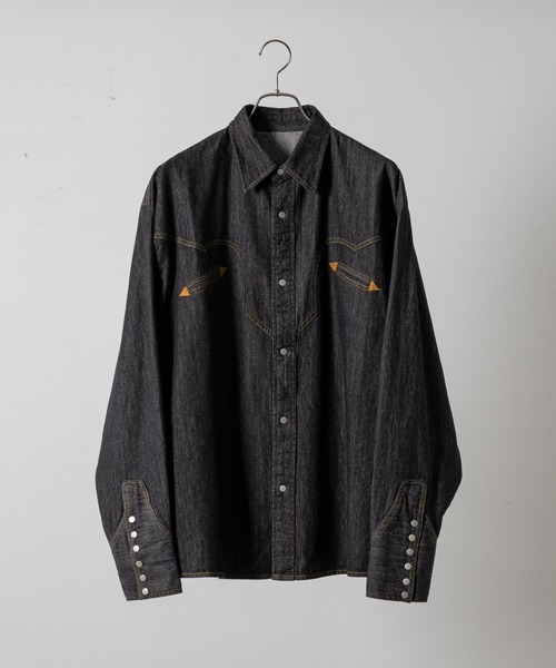 Y*i様 soerte オーバーサイズデニムウエスタンシャツ　サイズ2 Oversize denim western shirt / オーバーサイズデニム