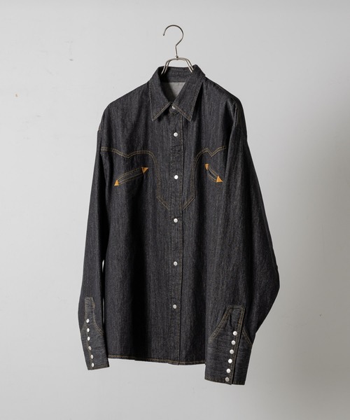 Y*i様 soerte オーバーサイズデニムウエスタンシャツ　サイズ2 soerte（ソエルテ）の「Oversize denim western shirt