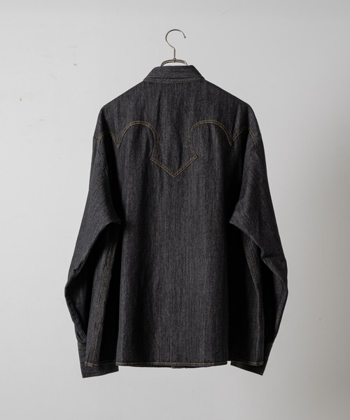 soerte オーバーサイズデニムウエスタンシャツ サイズ3 Oversize denim western shirt / オーバーサイズデニム