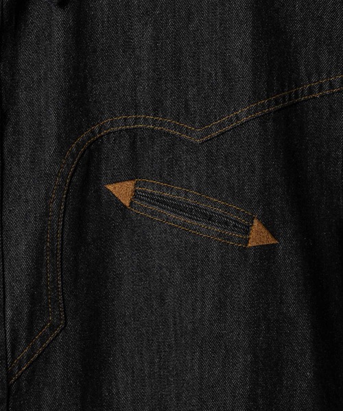 Oversize denim western shirt / オーバーサイズデニムウエスタン