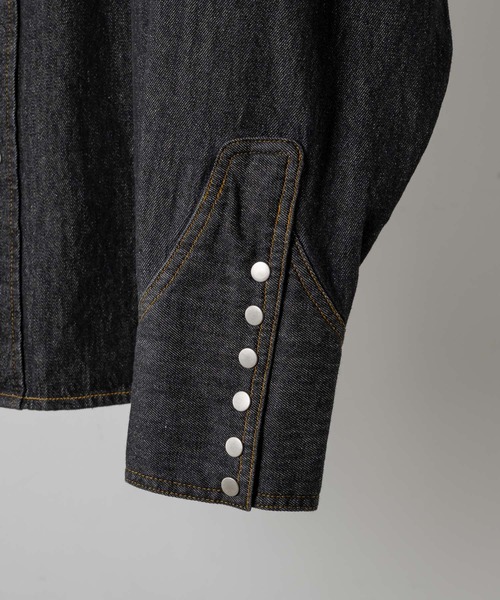Oversize denim western shirt / オーバーサイズデニムウエスタン