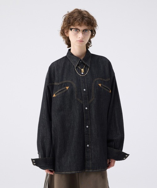 Oversize denim western shirt / オーバーサイズデニム