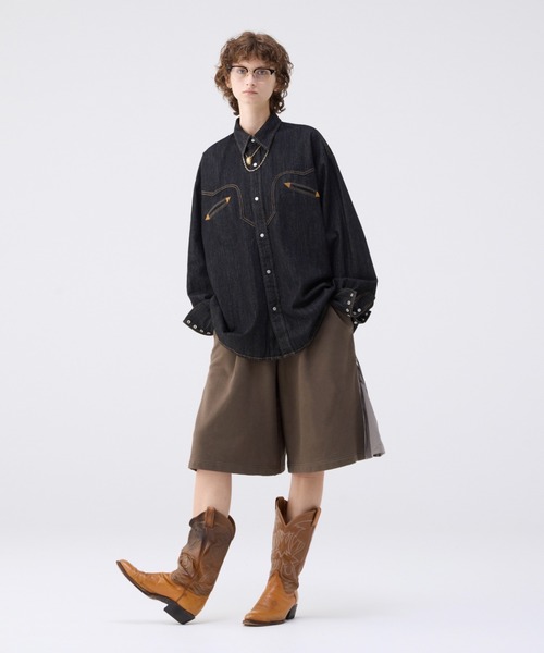 Oversize denim western shirt / オーバーサイズデニム