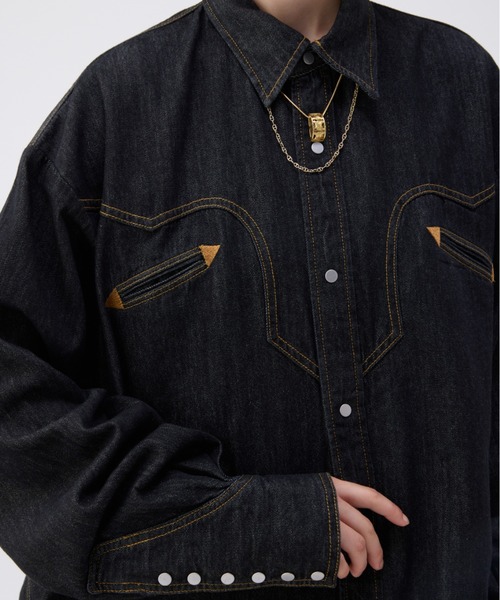 soerte（ソエルテ）の「Oversize denim western shirt