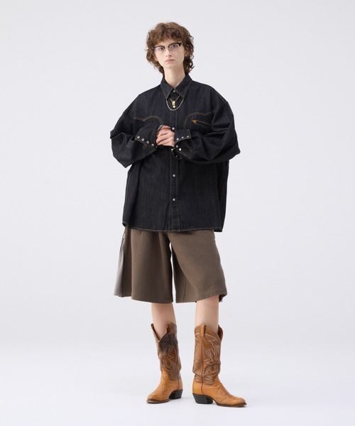 soerte（ソエルテ）の「Oversize denim western shirt