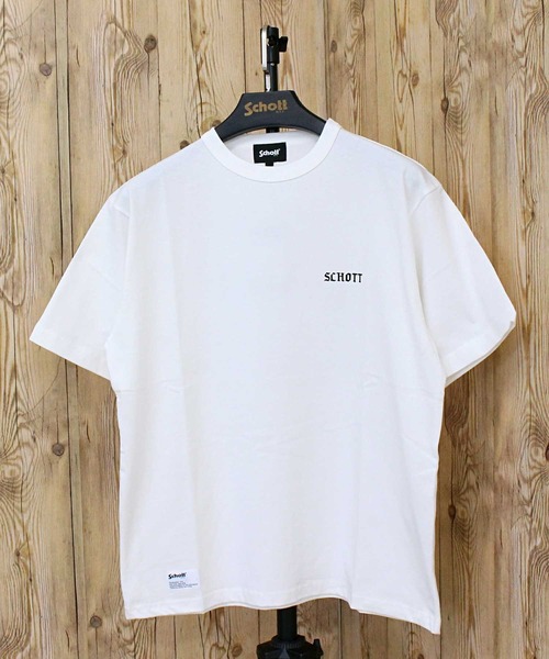 Schott(ショット)の「T-SHIRT SESSION(Tシャツ/カットソー・メンズ・ブラック/ホワイト・L/XL/XXL/M)」の4枚目の写真