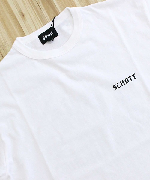 Schott(ショット)の「T-SHIRT SESSION(Tシャツ/カットソー・メンズ・ブラック/ホワイト・L/XL/XXL/M)」の6枚目の写真