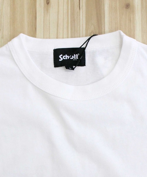 Schott(ショット)の「T-SHIRT SESSION(Tシャツ/カットソー・メンズ・ブラック/ホワイト・L/XL/XXL/M)」の7枚目の写真