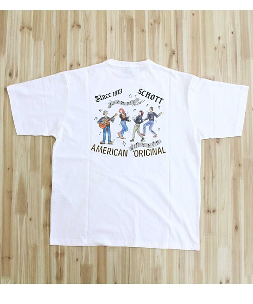 Schott(ショット)の「T-SHIRT SESSION(Tシャツ/カットソー・メンズ・ブラック/ホワイト・L/XL/XXL/M)」の11枚目の写真
