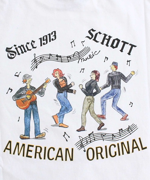Schott(ショット)の「T-SHIRT SESSION(Tシャツ/カットソー・メンズ・ブラック/ホワイト・L/XL/XXL/M)」の12枚目の写真