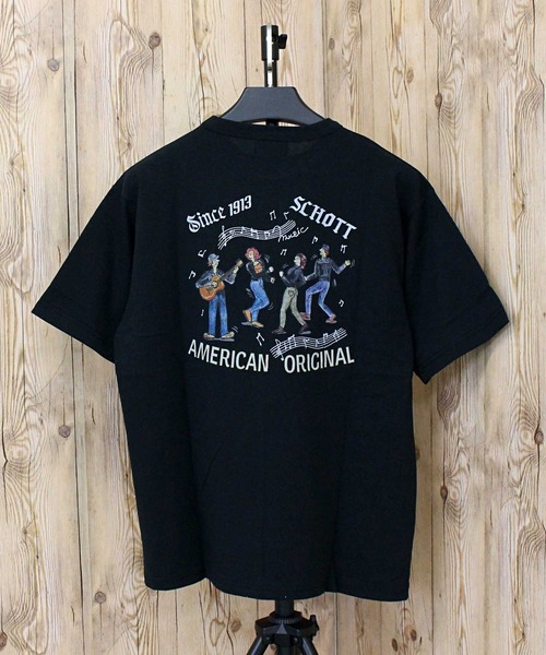 Schott(ショット)の「T-SHIRT SESSION(Tシャツ/カットソー・メンズ・ブラック/ホワイト・L/XL/XXL/M)」の14枚目の写真