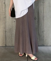 ピグメント加工ロングスカート-手洗い可-