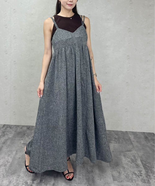 Per sist ence（パーシエンス）の「ツイードキャミワンピース（ワンピース・レディース・ブラウン/アイボリー/ブラック/グレー・ONE SIZE）」の9枚目の写真