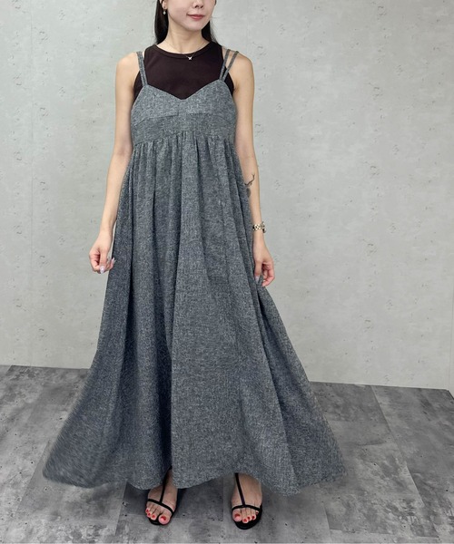 Per sist ence（パーシエンス）の「ツイードキャミワンピース（ワンピース・レディース・ブラウン/アイボリー/ブラック/グレー・ONE SIZE）」の10枚目の写真