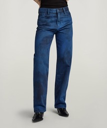 G-STAR | VIKTORIA HIGH STRAIGHT JEANS/タイダイウォッシュ加工ハイウエストストレートジーンズ/L30(デニムパンツ)