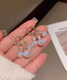 ピアス 3連 リングピアス