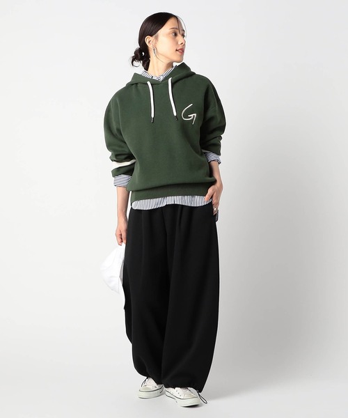 Grand PARK（グランドパーク）の「スエットライク「G」ロゴパーカー（ニット/セーター・レディース・ネイビー/アイボリー/グリーン/グレー・FREE）」の8枚目の写真