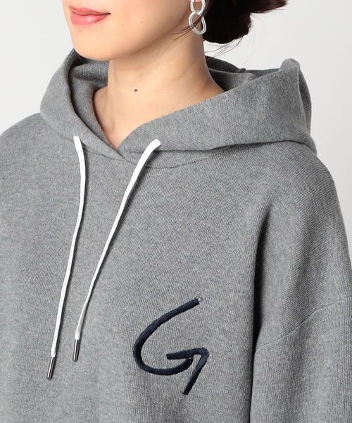 Grand PARK（グランドパーク）の「スエットライク「G」ロゴパーカー（ニット/セーター・レディース・ネイビー/アイボリー/グリーン/グレー・FREE）」の12枚目の写真