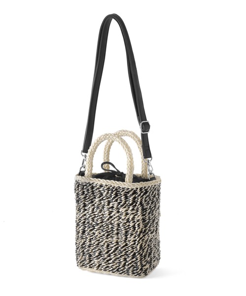 ANEMONE（アネモネ）の「スクエア2WAYかごバッグ（かごバッグ・レディース・シルバー/ブラック/ブラウン・FREE）」の4枚目の写真