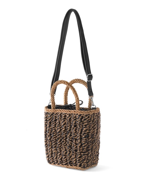 ANEMONE（アネモネ）の「スクエア2WAYかごバッグ（かごバッグ・レディース・シルバー/ブラック/ブラウン・FREE）」の6枚目の写真