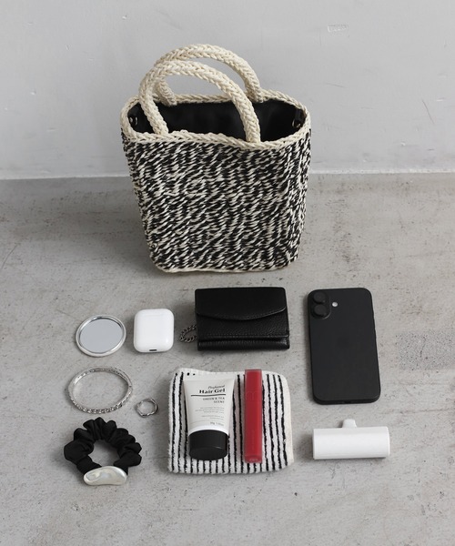 ANEMONE（アネモネ）の「スクエア2WAYかごバッグ（かごバッグ・レディース・シルバー/ブラック/ブラウン・FREE）」の11枚目の写真