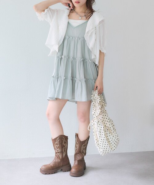 w closet（ダブルクローゼット）の「ドットシャーリングBAG（トートバッグ・レディース・ブラック/オフホワイト・FREE）」の9枚目の写真