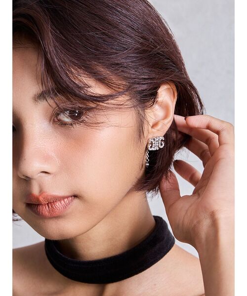GYDA（ジェイダ）の「JEYSUS Symmetry GYDAラインストーンピアス（ピアス（両耳用）・レディース・ゴールド/シルバー・FREE）」の5枚目の写真