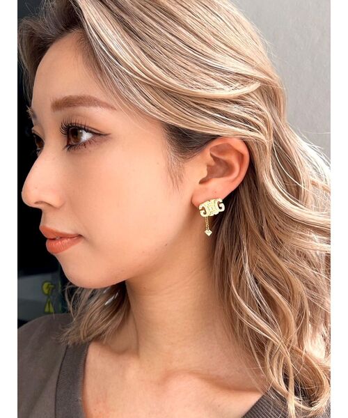 JEYSUS Symmetry GYDAラインストーンピアス（ピアス（両耳用