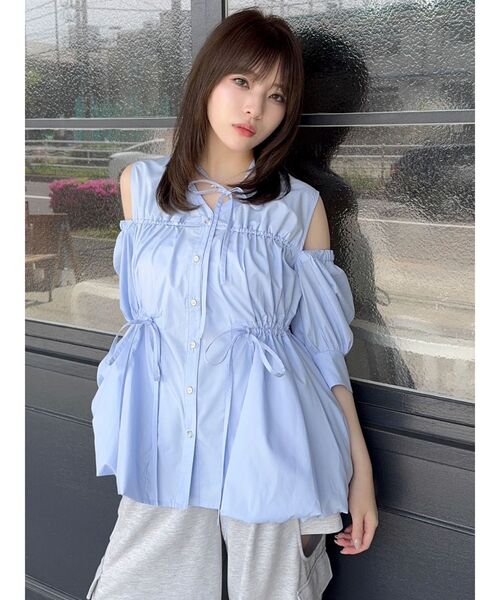 Drawer - 専用です。 ケイナリタ バルーン ブラウス 黒 新品未使用 36 ne Quittez pas ヌキテパ ブラウス COTTON ORGANZA BALLOON TOP