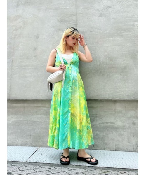 デシグアルDesigual ロングワンピース エスニック リボン 大きいサイズ