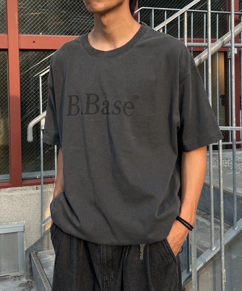 BROKEN BASE（ブロークンベース）の「B.Base ピグメントアソートSSTee（Tシャツ/カットソー・メンズ・ホワイト/ネイビー/オレンジ/ライトブルー/チャコールグレー・SMALL/MEDIUM/LARGE）」の3枚目の写真