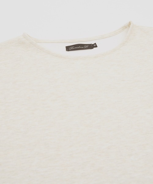 Crownor(クラウノアー)の「ボートネック 裾ラウンド 半袖Tシャツ(Tシャツ/カットソー・メンズ・グレー/ベージュ/ブラック・SMALL/MEDIUM/LARGE)」の5枚目の写真