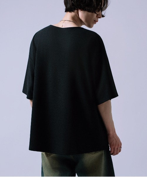 Crownor(クラウノアー)の「ボートネック 裾ラウンド 半袖Tシャツ(Tシャツ/カットソー・メンズ・グレー/ベージュ/ブラック・SMALL/MEDIUM/LARGE)」の9枚目の写真