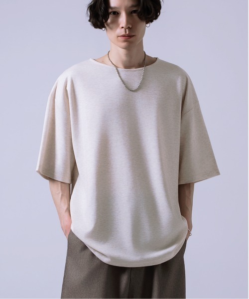 Crownor(クラウノアー)の「ボートネック 裾ラウンド 半袖Tシャツ(Tシャツ/カットソー・メンズ・グレー/ベージュ/ブラック・SMALL/MEDIUM/LARGE)」の15枚目の写真
