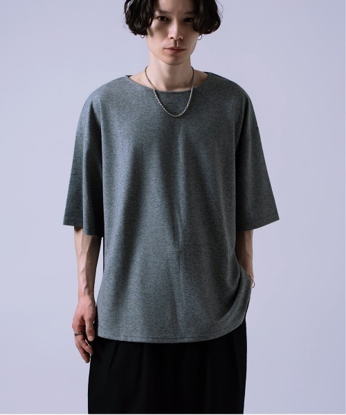 Crownor(クラウノアー)の「ボートネック 裾ラウンド 半袖Tシャツ(Tシャツ/カットソー・メンズ・グレー/ベージュ/ブラック・SMALL/MEDIUM/LARGE)」の11枚目の写真