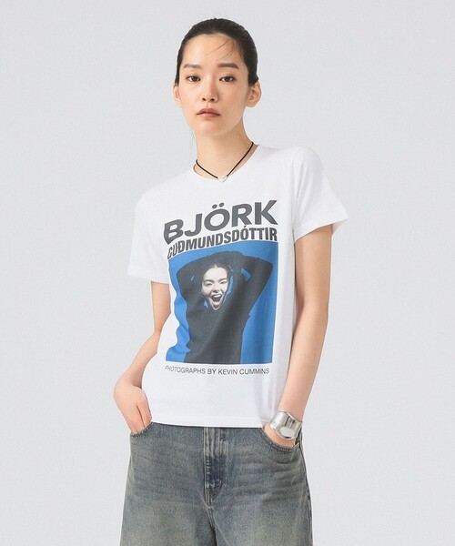 tシャツ 「別注」Kevin Cummins / 「Bjork」Photo T(3) レディース 別注】Kevin Cummins / 「Bjork」Photo T③（Tシャツ/カットソー