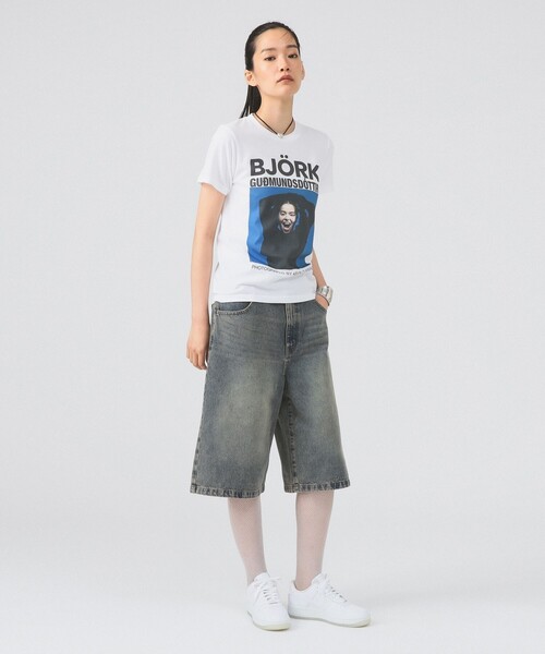 Ray BEAMS（レイビームス）の「【別注】Kevin Cummins / 「Bjork」Photo T③（Tシャツ/カットソー・レディース・ホワイト・ONE SIZE）」の2枚目の写真