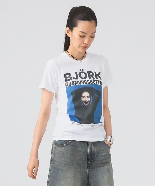Ray BEAMS（レイビームス）の「【別注】Kevin Cummins / 「Bjork」Photo T③（Tシャツ/カットソー・レディース・ホワイト・ONE SIZE）」の5枚目の写真