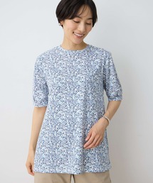 【接触冷感・UVカット】オーガニックコットンプリントチュニックTシャツ