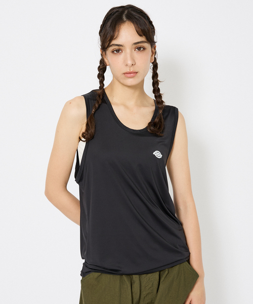 Dickies(ディッキーズ)の「【DICKIES/ディッキーズ】冷感インナークルーノースリーブ/冷感タンクトップ 81026900/81027000インナー/接触冷感 吸水速乾 インナー クイックドライ /ノースリーブ&タンクトップ(タンクトップ・メンズ・ブラック系その他/ブラック系その他2・M/L)」の2枚目の写真