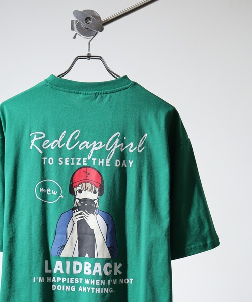 Red Cap Girl(レッドキャプガール)の「RED CAP GIRL RCG天竺バックプリントTシャツ(Tシャツ/カットソー・メンズ・パープル系1/グレー系1/ブラック系1/グリーン系2/パープル系3/グレー系3/ブラック系3/ホワイト系1/ホワイト系2/グレー系2/ホワイト系3/ブルー系2/グリーン系3/ブルー系1/グリーン系1/パープル系2/チャコールグレー/ブラック系2・M/L)」の11枚目の写真