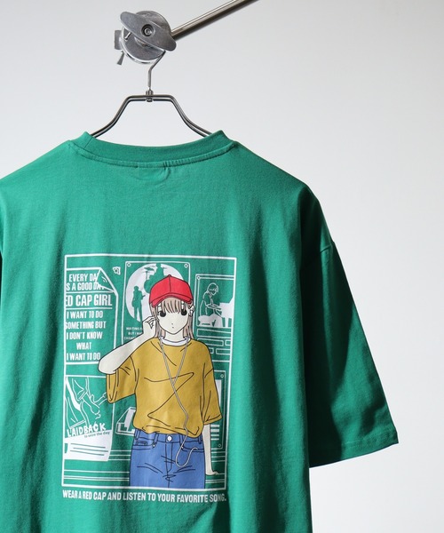 Red Cap Girl(レッドキャプガール)の「RED CAP GIRL RCG天竺バックプリントTシャツ(Tシャツ/カットソー・メンズ・パープル系1/グレー系1/ブラック系1/グリーン系2/パープル系3/グレー系3/ブラック系3/ホワイト系1/ホワイト系2/グレー系2/ホワイト系3/ブルー系2/グリーン系3/ブルー系1/グリーン系1/パープル系2/チャコールグレー/ブラック系2・M/L)」の12枚目の写真