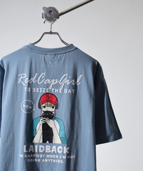 Red Cap Girl(レッドキャプガール)の「RED CAP GIRL RCG天竺バックプリントTシャツ(Tシャツ/カットソー・メンズ・パープル系1/グレー系1/ブラック系1/グリーン系2/パープル系3/グレー系3/ブラック系3/ホワイト系1/ホワイト系2/グレー系2/ホワイト系3/ブルー系2/グリーン系3/ブルー系1/グリーン系1/パープル系2/チャコールグレー/ブラック系2・M/L)」の14枚目の写真